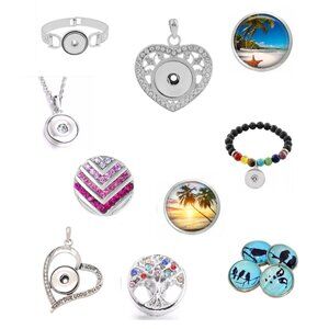 Snap Jewely - Interchangeable - Pendants, Bracelets, Earrings and Snaps
